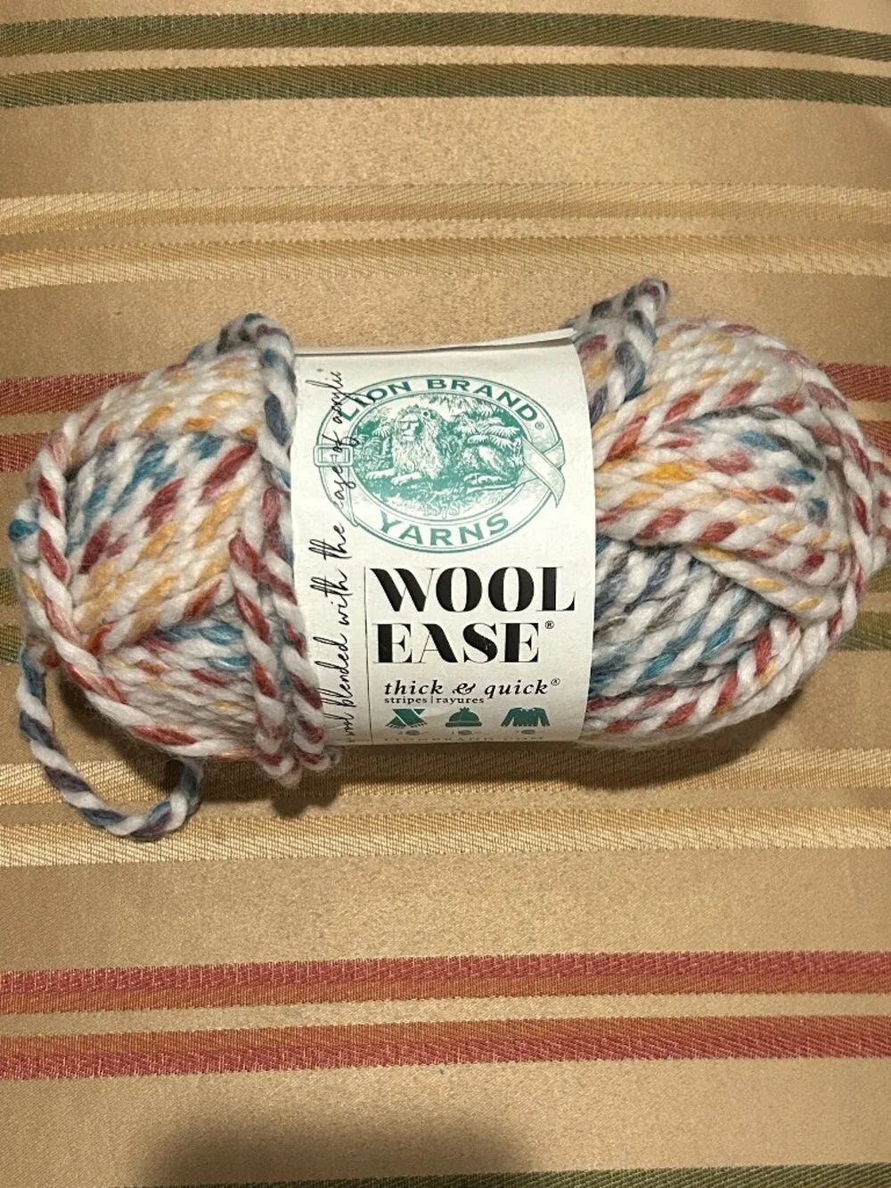 Hudson Bay New Skein Lion Brand Wool-Ease Thick Quick Yarn Ivory Green Red Blue